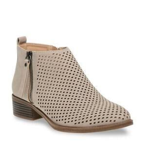 Women's Size 9 Taupe Tan Gray Western Memory Foam Booties Cowboy Carter